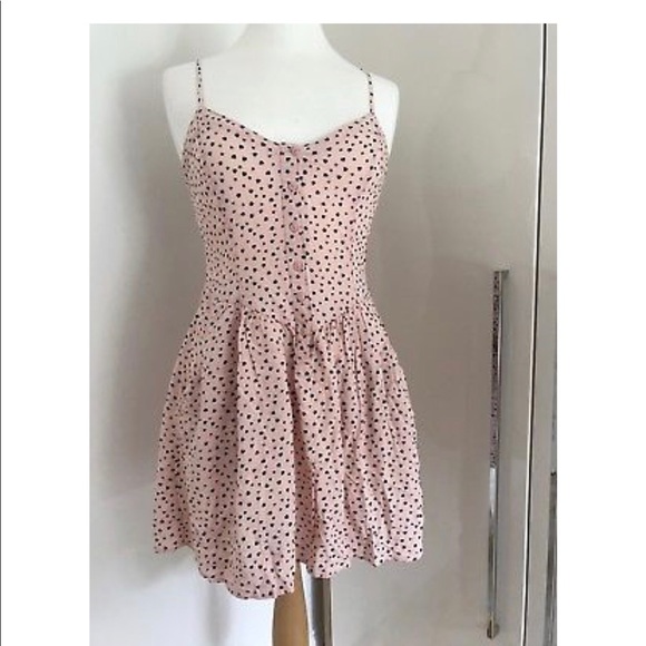 pink dress with black hearts